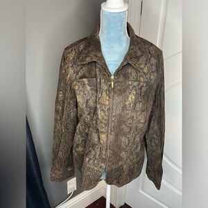 BIRCH HILL SNAKE SKIN PRINT JACKET LIGHTWEIGHT